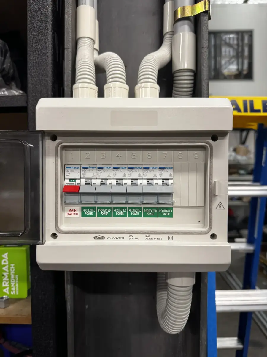 Compliant switchboard installation by ARKD Electrical with surge protection and labelled circuits